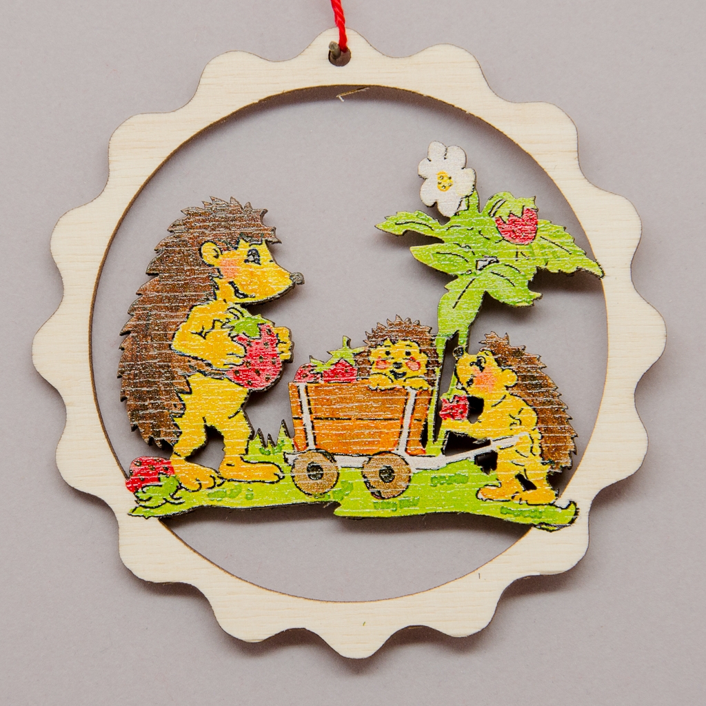 Kreisornament Igelfamilie